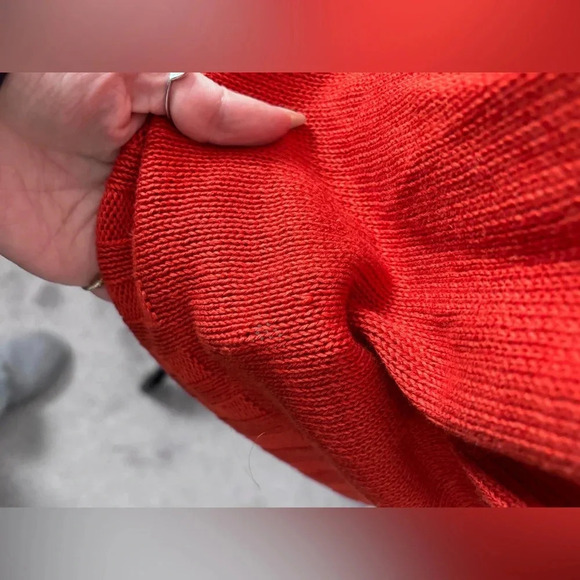 Contemporaine by Simons | Orange Knit Sweater Vest | Size XL - Picture 5 of 8
